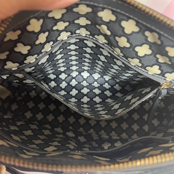 Kate Spade Grey Gray Patent Leather Tote Purse With Detachable Shoulder Strap - Picture 13 of 17